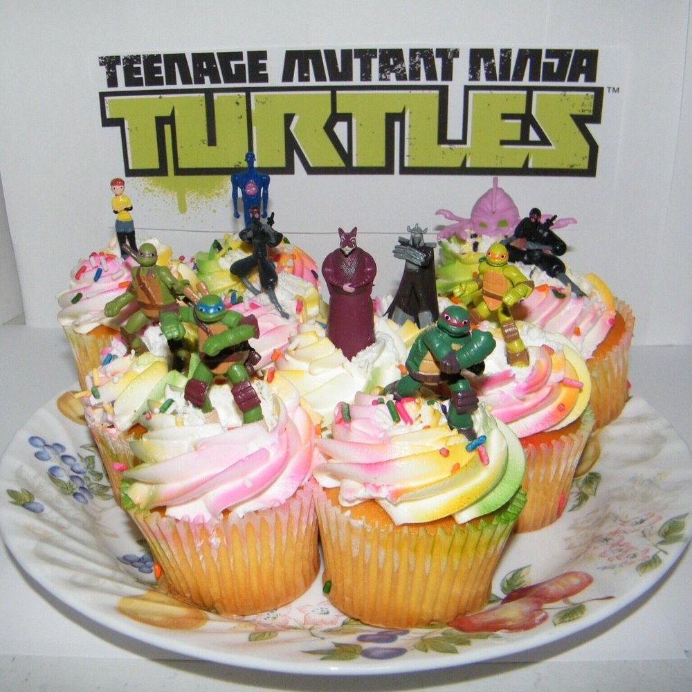 Teenage Mutant Ninja Turtles Cake Topper Set of 11 Shredder, April, Etc